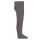 Collants canelados com laço de cetim volumoso Grey