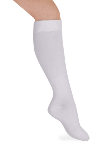 Meia Alta Lisa para Traje Regional White