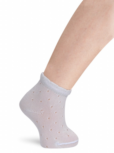 Calcetines cortos perle fino plumeti Babyblue