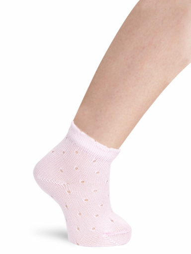 Calcetines cortos perle fino plumeti Pink