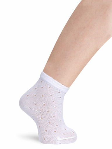 Calcetines cortos perle fino plumeti White