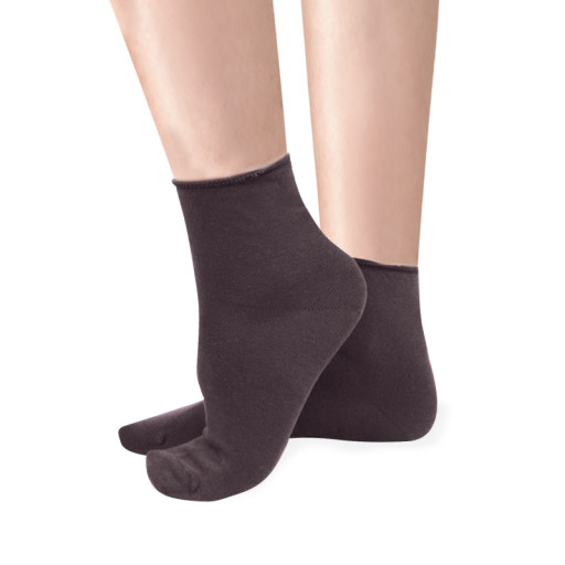 Meias finas modais curtas sem punho Darkgrey