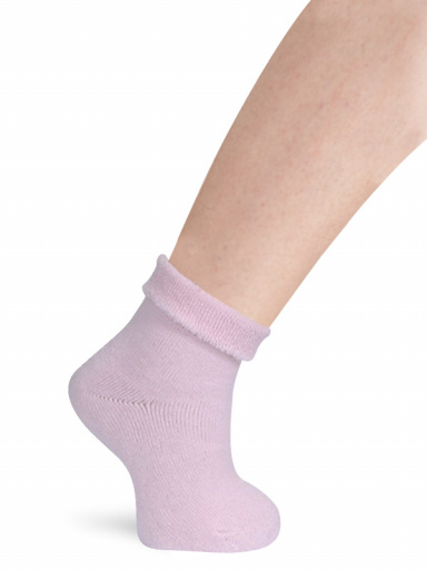 Meias curtas de punho enrolado Pink