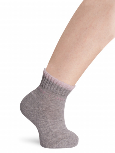 meias esportivas infantis Grey-Pink