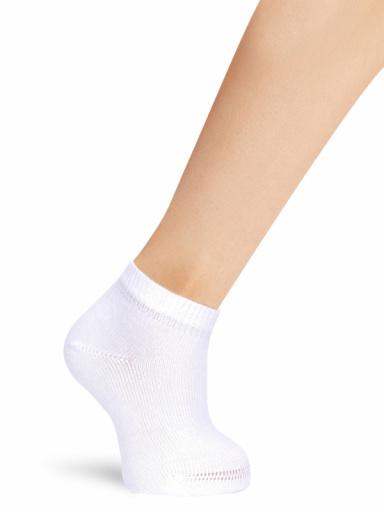 meias lisas de tornozelo White