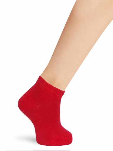 meias lisas de tornozelo Red