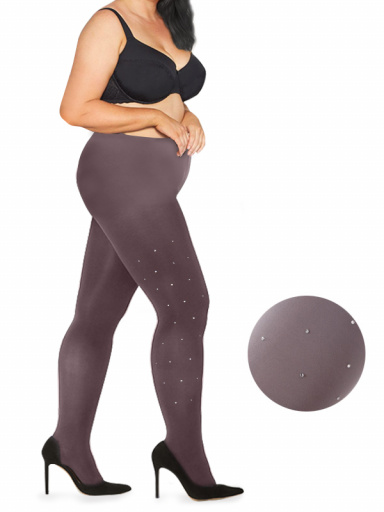 Collants plus size com strass Grey