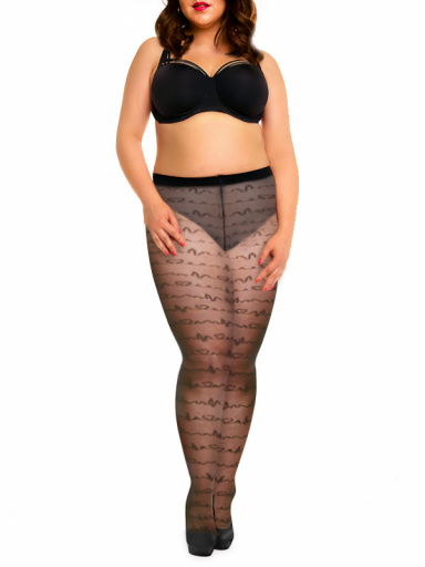 Frequência cardíaca de Collant plus size Black