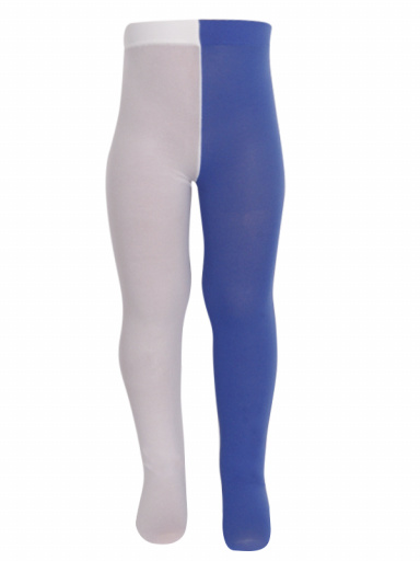 Collants Bicolor de Menina Deepblue-White