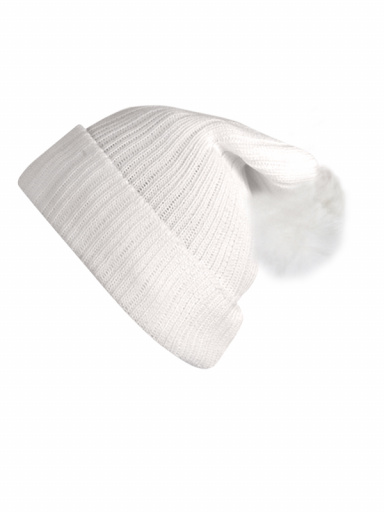 Gorro tricotado com pompom feminino Crude-Crude