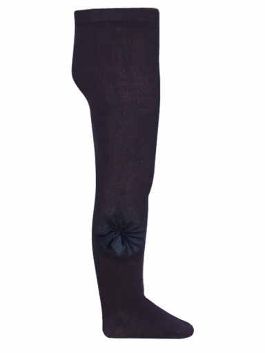 Collants em algodão com flor de tule Navyblue