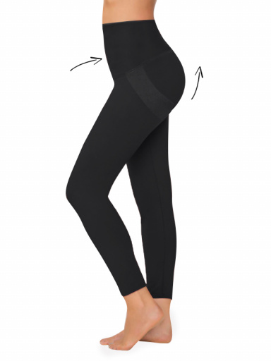 Legging Esportiva de Compressão Push-Up Black