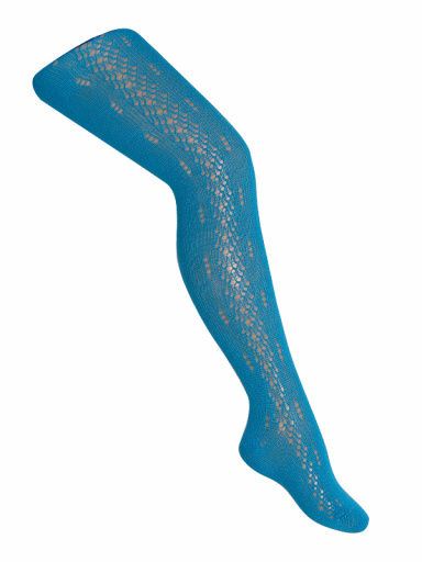 Collant perlé vazado em espinha de peixe lateral Turquoise