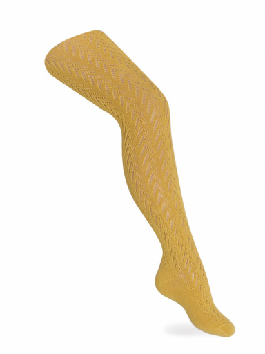 Collant perlé vazado em espinha de peixe Mustard