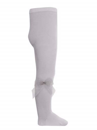 Collant liso fino com laço de tule Pearl