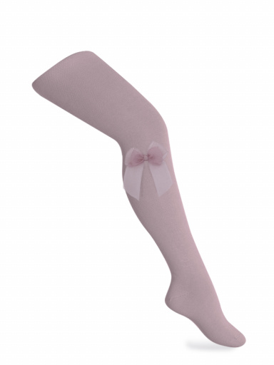 Collant liso fino com laço de tule Rosewood