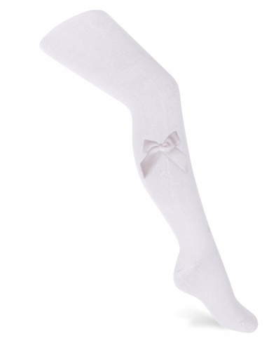 Collant em algodão com laço de veludo longo White