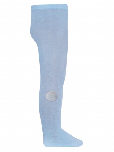 Collant em algodão com pompom Babyblue