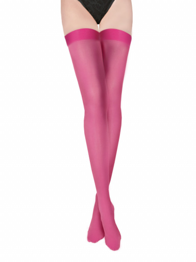 Meias liga sem silicone Fantasia 60 deniers Fuchsia