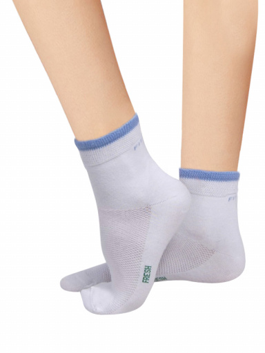 Punho anti-pressão de meias esportivas respiráveis White-Blue
