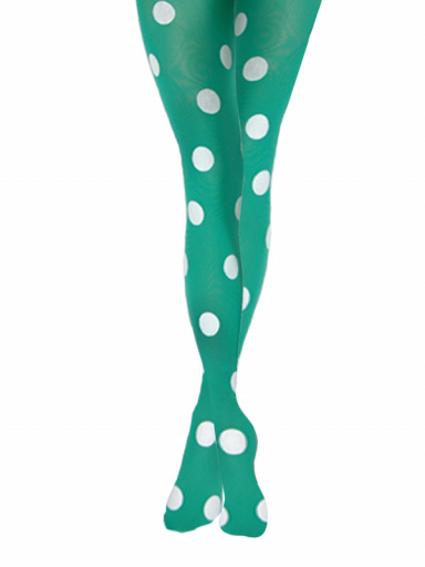 Collants de bolinhas grandes Green