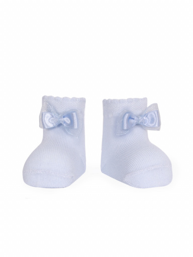 carapins bebé con lazo de tul (Primavera-Verano) Babyblue