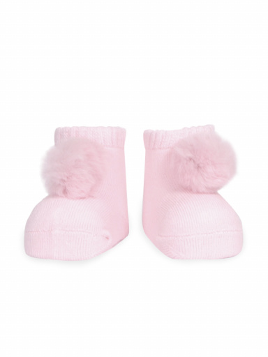 Carapins de bebê com pompom Pink