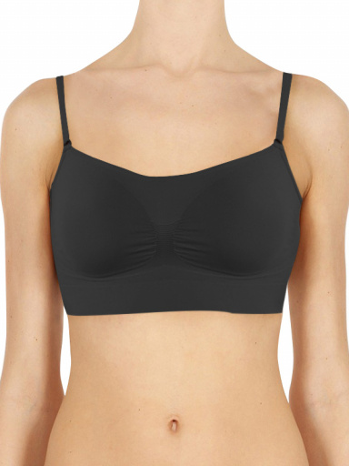 Top em forma de sutiã Black