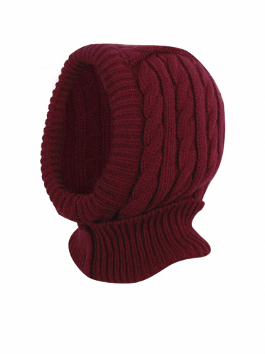 Balaclava infantil com oitos (1-4 anos) Maroon