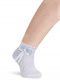 Meias curtas Perle vazado com laço de renda Babyblue
