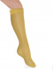 Meias altas vazadas com renda e tule Mustard