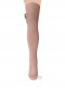 Meias cano alto com laço e pom pom Camel