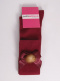 Meias cano alto com laço e pom pom Maroon