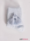 Meias curtas caneladas com borlas Babyblue