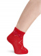 Meias curtas perle vazadas com laço de tule Red