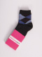 Meias curtas losango intarsia Navyblue