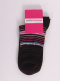meias listradas para mulheres Black-Pink