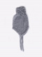 Chapéu de bebê vazado com abas de orelha e pompom (0-12 meses) Grey