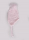 Chapéu de diamante para bebê com abas de orelha e pompom (0-12 meses) Pink