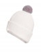 Gorro liso con pompón pelo (1-4 años) Crude-Pink