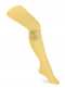 Collants em canelado em algodão com flor de tule  Mustard