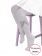 Collant liso fino com laço de tule