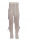 Collant traforato com laço de tule Ivory