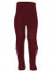 Collants canelado com laço de cetim comprido Maroon