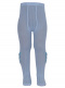 Collants canelados de menina com laço comprido de veludo Babyblue