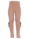 Collant em algodão com laço de cetim volumoso Camel