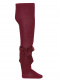 Collants en algodão com laço de cetim longo Maroon