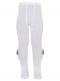 collants em algodão com laço de cetim e pompom White