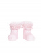 Botinhas de bebê com renda e tule Pink