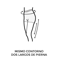 Mesmo contorno, dois comprimentos de perna Icono Mismo contorno, dos largos de pierna